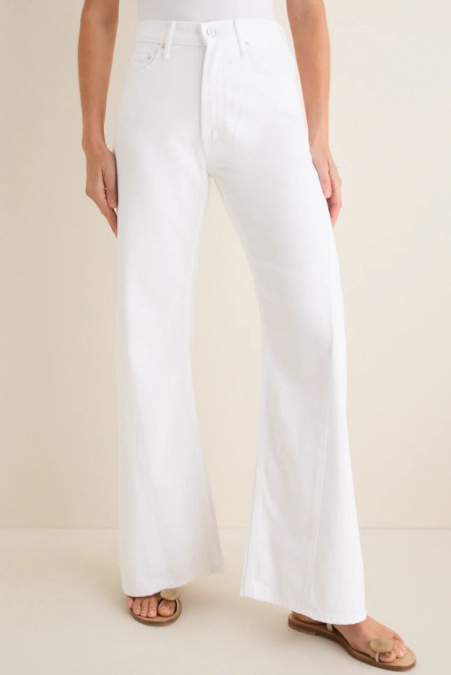 NWT Mother The Lemon Twist Skimp Pants Pinch Of Salt Size 24